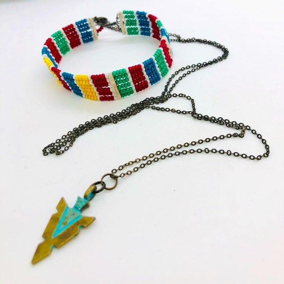 Vintage Southwestern Bracelet & Arrow Necklace - Picture 4 of 8